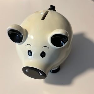 Black and White Pig Piggy Bank